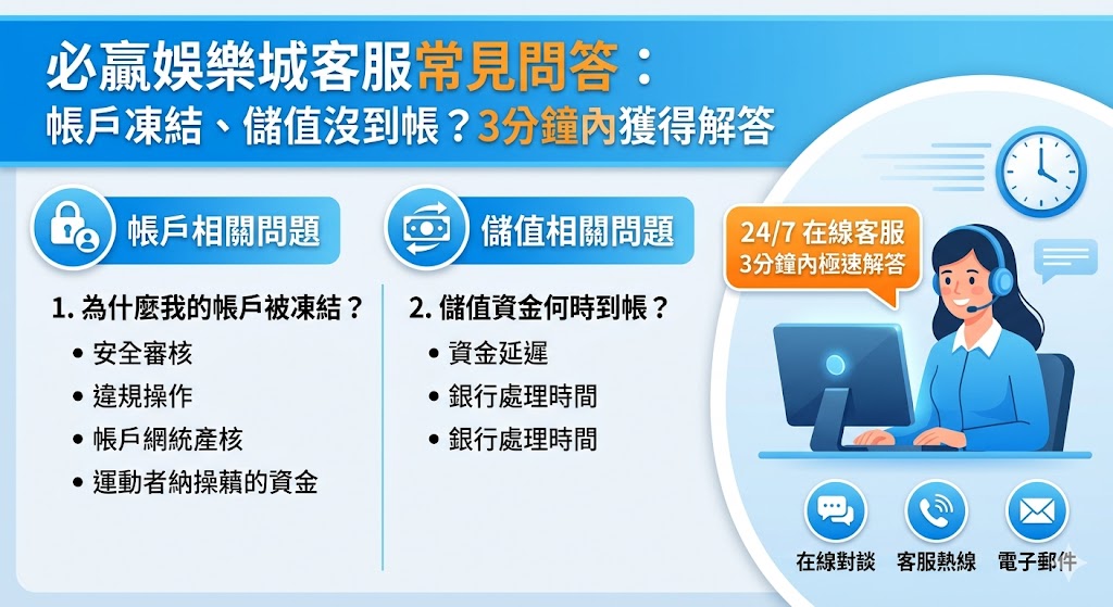  必贏娛樂城客服常見問答：帳戶凍結、儲值沒到帳？3分鐘內獲得解答G娛樂城試玩入口在哪？